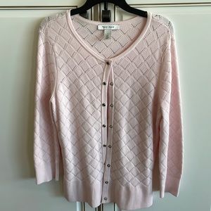 White House Black Market Light Pink Cardigan
